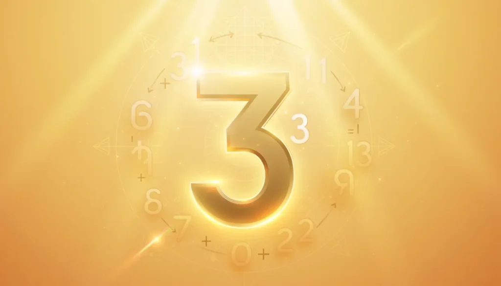 Destiny Number 3 calculation method showing birth date numerology reduction process